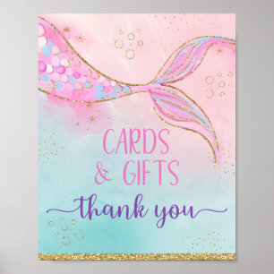 Póster Cumpleaños de las tarjetas de oro rosadas de la si