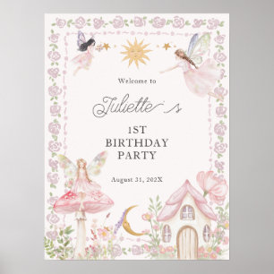 Póster Cumpleaños de los chicas Fairy Garden