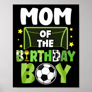 Póster Cumpleaños de mamá de fútbol Niño Fiesta de fútbol