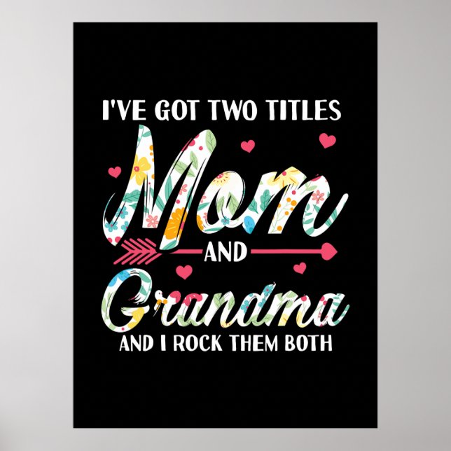Póster Cumpleaños De Mamá Y Abuela (Frente)