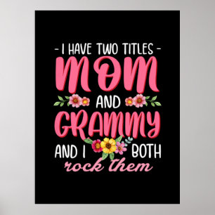 Póster Cumpleaños De Mamá Y Grammy