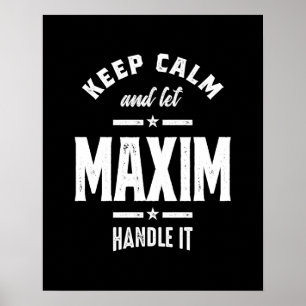 Póster Cumpleaños de Maxim Personalizado