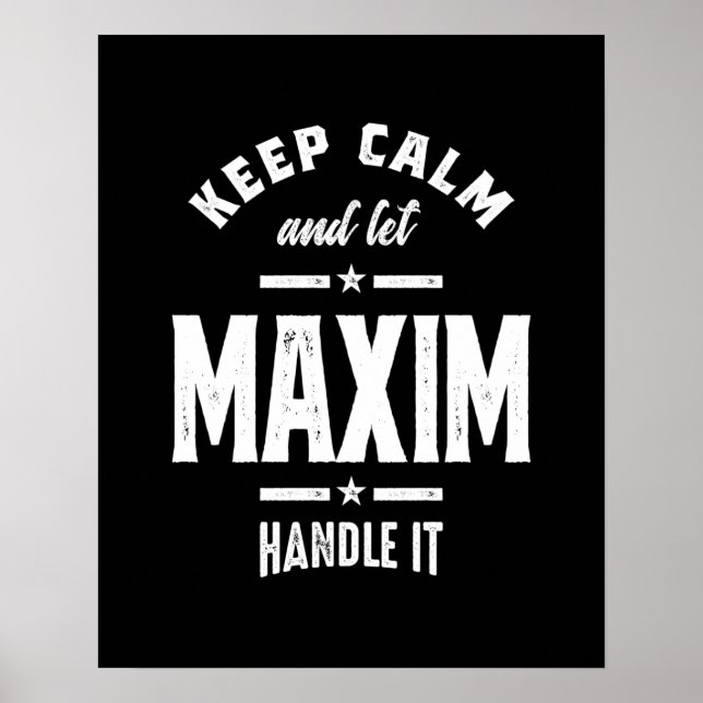 Póster Cumpleaños de Maxim Personalizado (Frente)