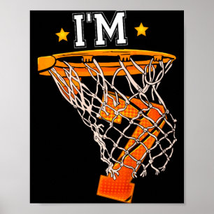 Póster Cumpleaños de niños 7 baloncesto 7 niño niña 6to b