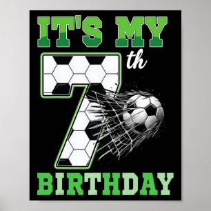 Póster Cumpleaños de niños de 7 años Es mi séptimo cumple