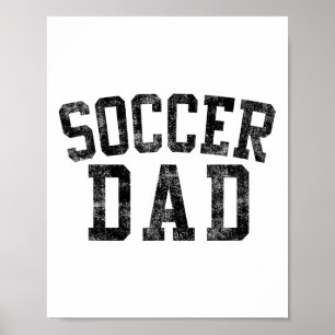 Póster Cumpleaños de Papá Fútbol Clic Fuente Negrita Papá