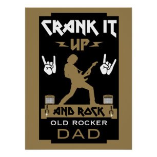 Póster Cumpleaños de Rockers de 40 años