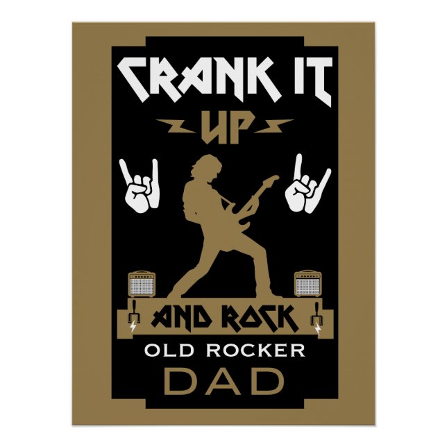 Póster Cumpleaños de Rockers de 40 años (Anverso)