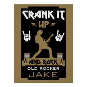 Póster Cumpleaños de Rockers de 60 años