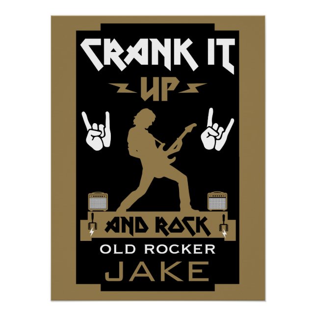 Póster Cumpleaños de Rockers de 60 años (Anverso)