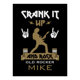 Póster Cumpleaños de Rockers de 70 años