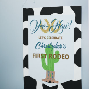 Póster Cumpleaños de Rodeo de Vaquero Occidental