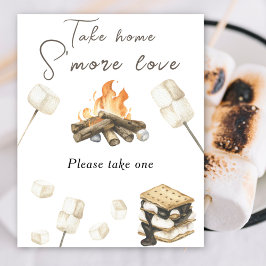 Póster Cumpleaños de S'more - Por favor tome uno
