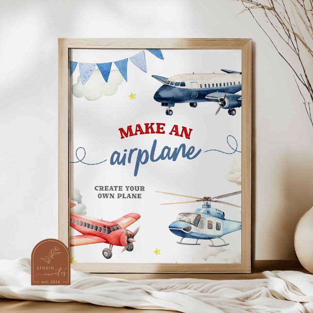 Póster Cumpleaños de un avión Hacer Rótulo a un Personali (Subido por el creador)