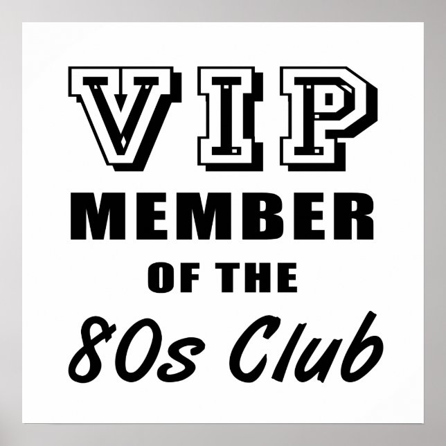 Póster Cumpleaños del Club de los 80 (Frente)