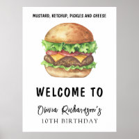 Cumpleaños del Fiesta de la hamburguesa acuática