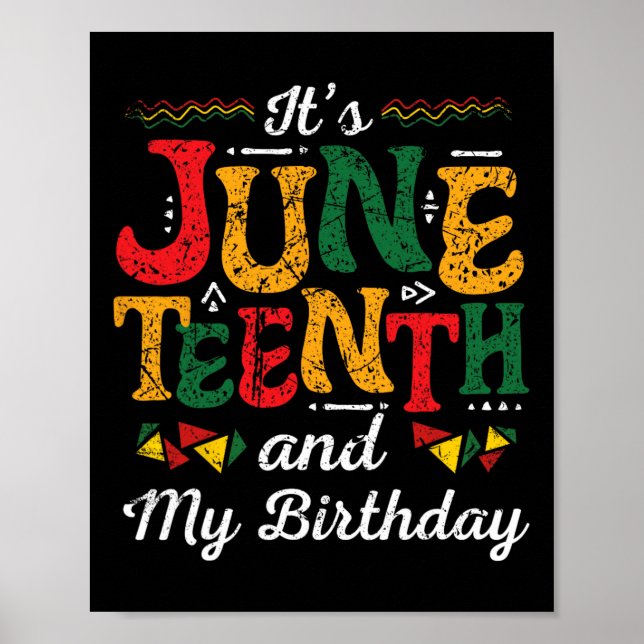 Póster Cumpleaños del Mes de la Historia Negra del Junete (Frente)