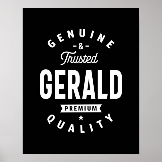 Póster Cumpleaños del nombre personalizado de Gerald (Frente)