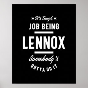 Póster Cumpleaños del nombre personalizado de Lennox