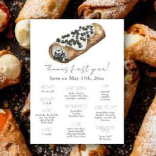 Póster Cumpleaños del primer hito de Little Cannoli