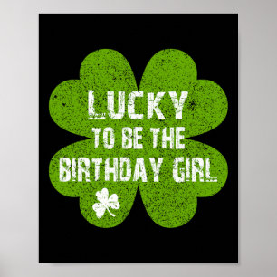 Póster Cumpleaños día de San Patricio Afortunado de ser e