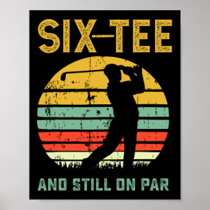 Póster Cumpleaños divertido 60 Golf Pun Golfing 60 años G