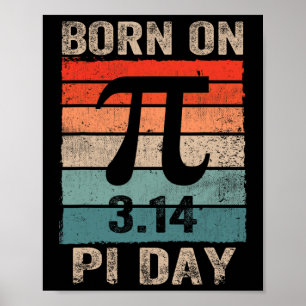Póster Cumpleaños el día de Pi Cumpleaños 2025 Feliz día
