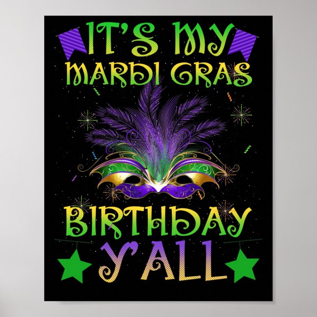 Póster Cumpleaños es mi cumpleaños, Mardi Gras (Frente)