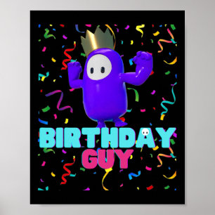 Póster Cumpleaños Guy Fun Popular Juego de Video Tema Cum
