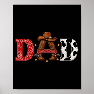 Póster Cumpleaños infantil de vaquero con tema de Rodeo d