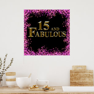 Póster Cumpleaños número 15