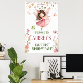 Póster Cumpleaños número uno de Hada Caprichosa
