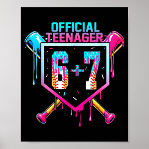 Póster Cumpleaños oficial número 13 de adolescente de 6+7