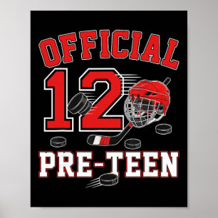 Póster Cumpleaños oficial preadolescente de 12 años niño
