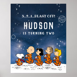 Póster Cumpleaños Peanuts | Espacio