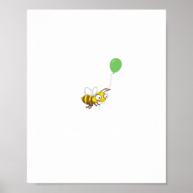 Póster Cumpleaños personalizado de abeja Bumble (Frente)