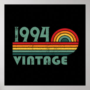 Póster Cumpleaños personalizado treinta vintage 30