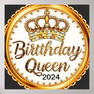 Póster Cumpleaños Reina Fiesta de la Corona de Oro 2024 C