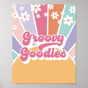 Póster Cumpleaños Retro Sunshine Groovy Goodies Favor