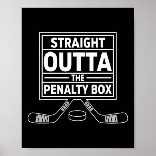 Póster Cumpleaños Straight Outta The Penalty Box Hockey s