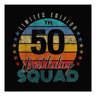 Póster Cumpleaños Vintage 50 Años