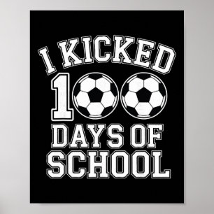 Póster Cumplí 100 Días De Colegio Chicos Niños Estudiante
