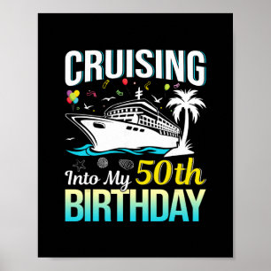Póster Cumpliendo 50 años de edad Cumpleaños 50