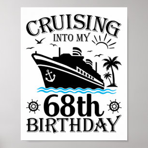 Póster Cumpliendo 68 años Crucero 68 años de edad