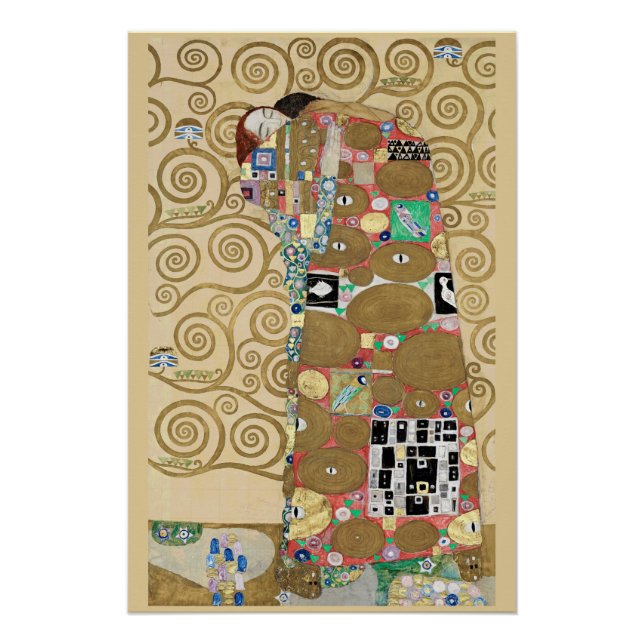 Póster Cumplimiento, Gustav Klimt (Anverso)