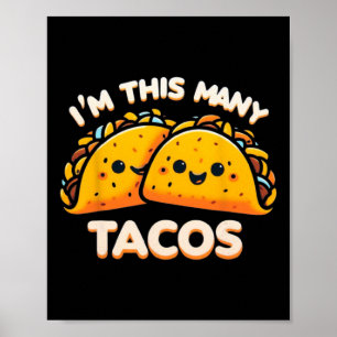 Póster Cumplo tantos tacos años martes de cumpleaños cinc