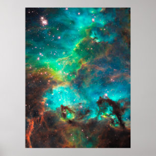 Póster Cúmulo de estrellas imponente de la aguamarina
