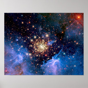 Póster Cúmulo estelar NGC 3603 - Foto de NASA Hubble