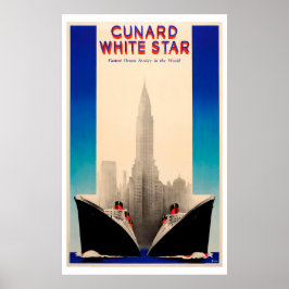 Póster Cunard White Star Vintage Poster