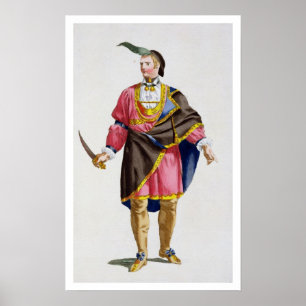 Póster Cunne Shote, Jefe de los Cherokees, 1780 (color